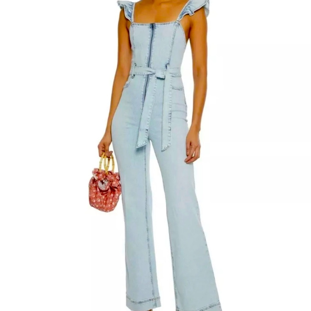 Stunning Alice + Olivia denim jumpsuit worn once!